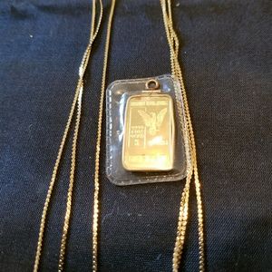 5 Gram 9999 Fine Gold Pendant With Chain